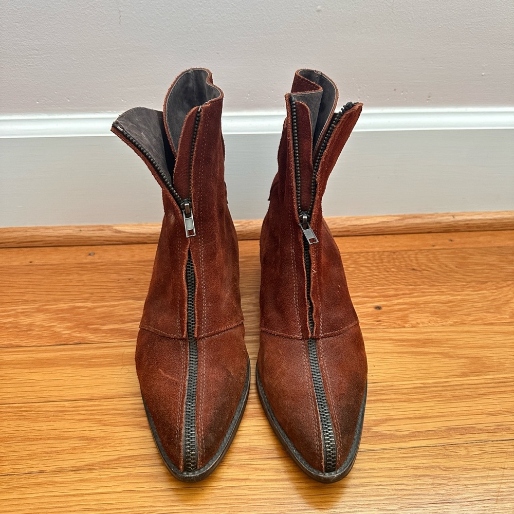 Free People suede front zip Boots
